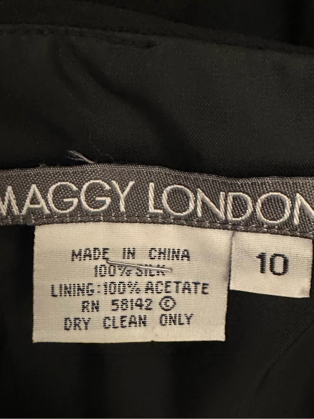 Maggy London Black Ruched Bodice Evening Gown - Picture 5 of 5